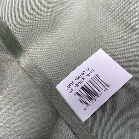 Ambrosia Oil Green Dinner Napkins Set of 6 Table Linens n Things Vintage Party - Picture 6 of 6